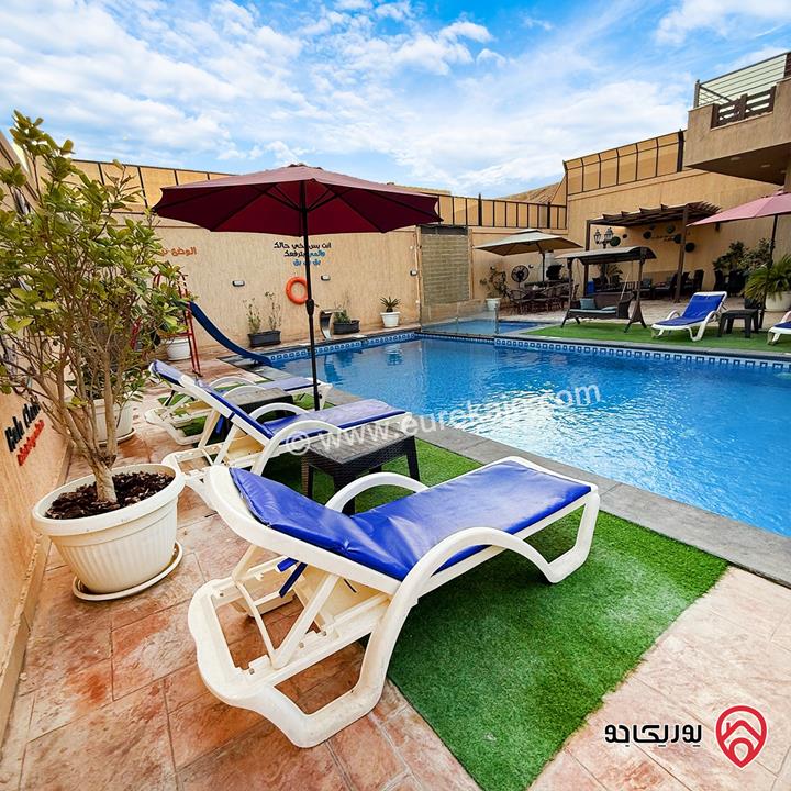 شاليه/مزرعة مساحة الأرض 400م والبناء 200م للبيع في البحر الميت - جوفة الكفرين