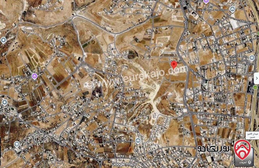 قطعة أرض استثمارية سكنية مساحة 989م للبيع من أراضي غرب عمان وادي السير حوض الدمينة