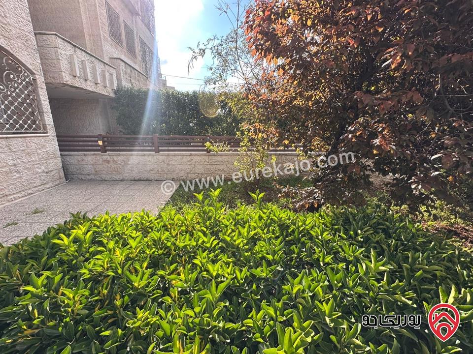 شقة أرضية مساحة 200م داخلي و 350م خارجي للايجار في عمان - دير غبار 