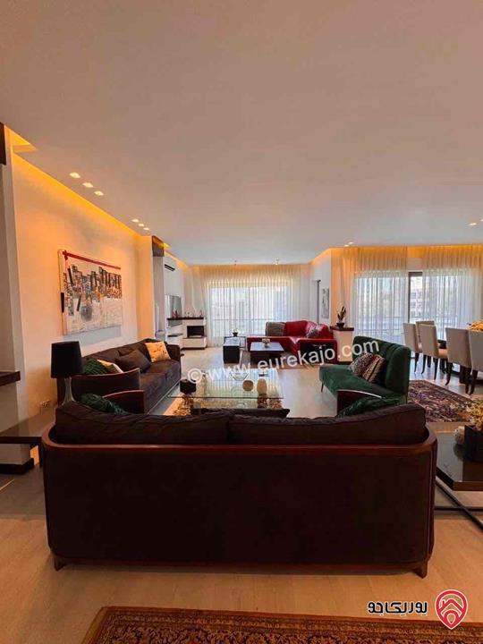 Furnished apartment For Rent in Amman, between 4th-5th circle, 298 square meters, 3 bedrooms, and office.