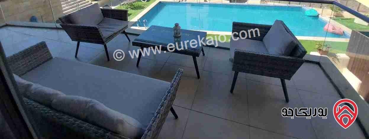 شقة مفروشة مساحة 120م مع مسبح للإيجار في عمان - عبدون 