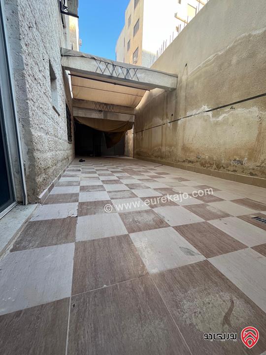 شقة فارغة شبه أرضي مساحة 175م داخلي و 100م خارجي للايجار في عمان - ضاحية الرشيد