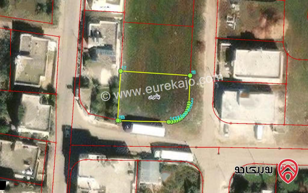 قطعة ارض مساحة 574م للبيع في اربد - بشرى شرق طريق عمان 