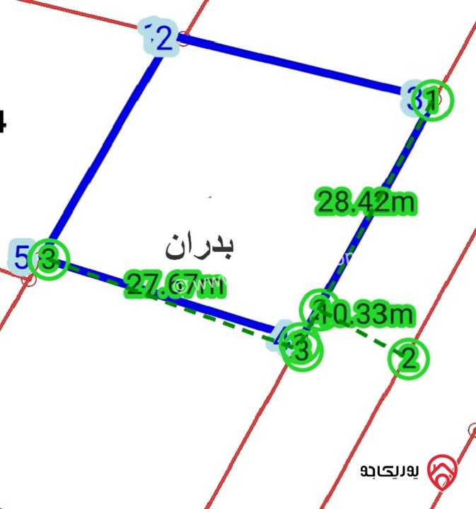 قطعة أرض مساحة 740م للبيع في عمان - شفابدران حوض مرج الفرس 
