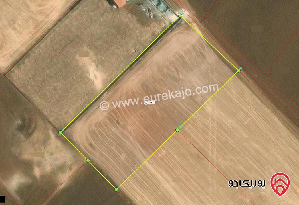 ارض مساحة 3916م للبيع في اربد - الحصن - شمال طريق اربد عمان - قرب جسر النعيمة  