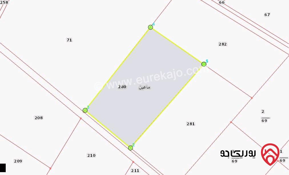 قطعة أرض مساحة 5300م زراعية مميزة واصل الخدمات للبيع في مادبا - ماعين غرابيات ام راسين 