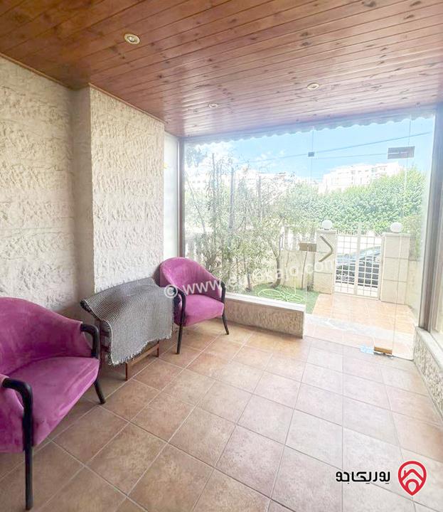 شقة ارضية مساحة 200م داخلي و 150م خارجي للايجار المفروش مع حديقة ومدخل خاص في عمان - جبل عمان 