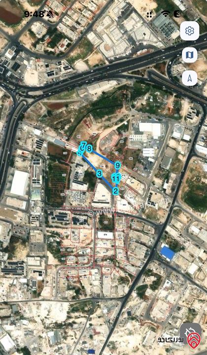 قطعة أرض تنظيم تجاري صناعي مساحة 5 دونم و 310م للبيع في عمان - شارع القدس 