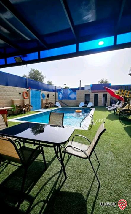 شاليه مساحة الأرض 560م وبناء 100م للبيع في الغور - جوفة الكفرين منطقة الشاليهات