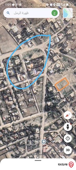 قطعة أرض مساحة 405م للبيع في البلقاء - لواء دير علا منطقة ظهرة الرمل