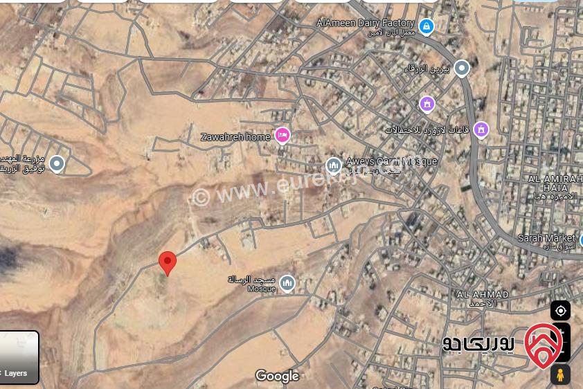 ارض مساحة 17 دونم للبيع في الزرقاء - جريبا سعر الدونم 11 الف