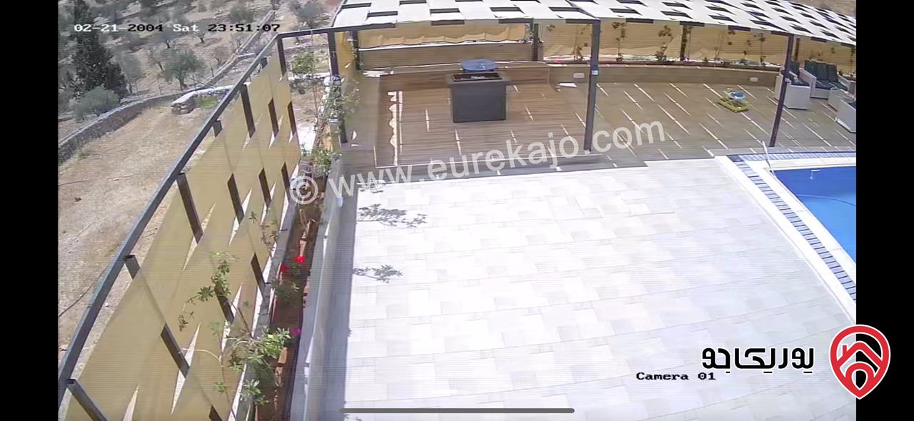 مزرعة مساحة الأرض 4 دونم والبناء 350م للبيع في المفرق - منطقة عين المعمرية شرق جرش