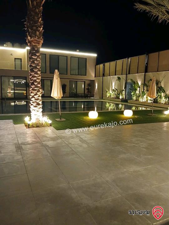 شاليه خيالي مساحة البناء 200م على أرض 1 دونم للبيع في البحر الميت - الرامة