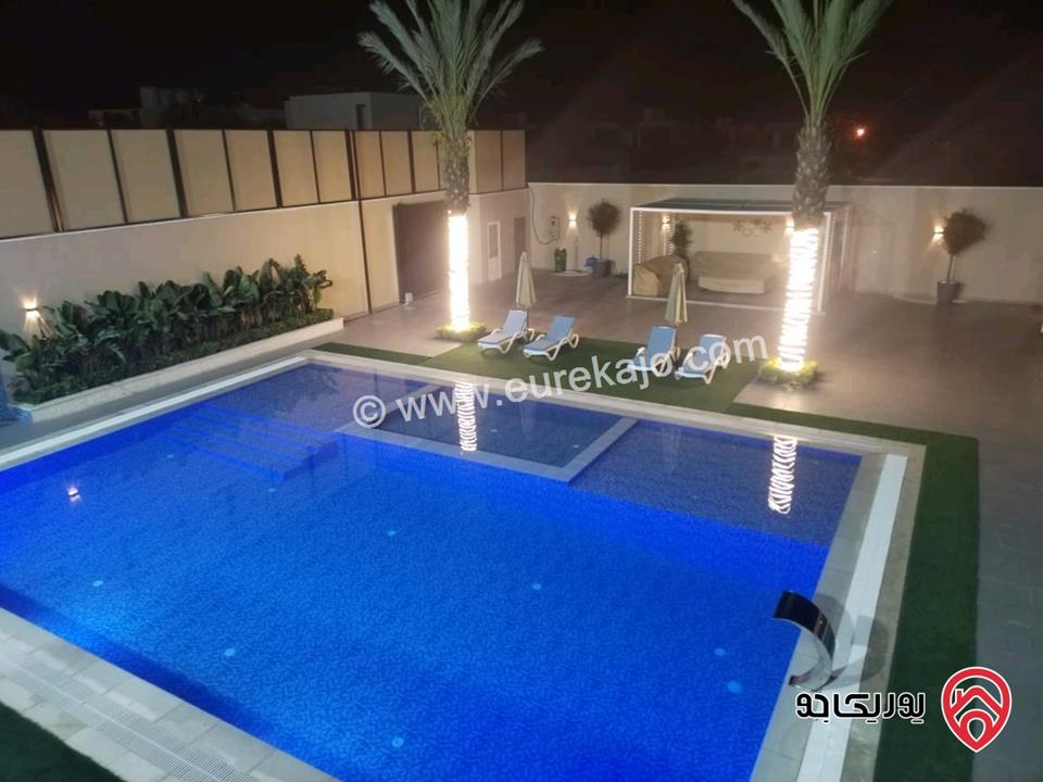 شاليه خيالي مساحة البناء 200م على أرض 1 دونم للبيع في البحر الميت - الرامة