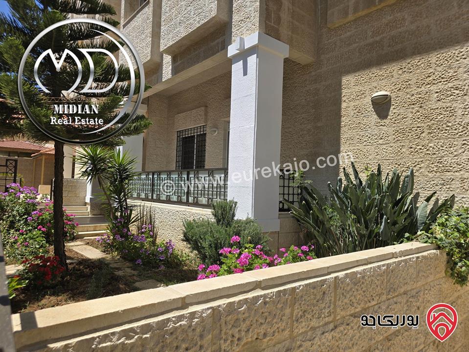شبه فيلا طابقية فارغة للايجار في عمان - الدوار السابع مساحة 400م مع تراسات و حدائق تشطيبات سوبر ديلوكس