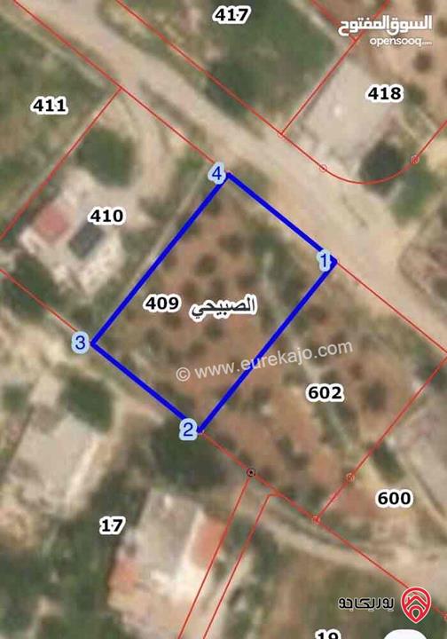 قطعة ارض سكنية مساحة 740م للبيع في السلط - الصبيحي
