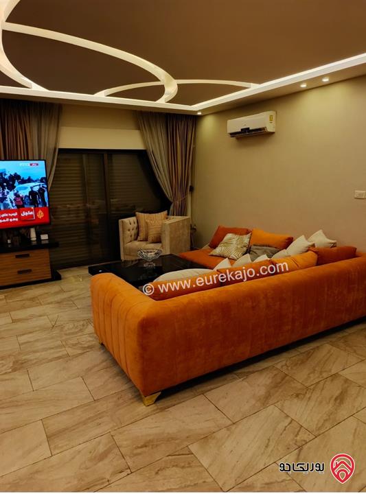 روووف مفروش طابق ثاني مساحة 150م داخلي و 200م خارجي للإيجار في عمان - عبدون الشمالي من المالك مباشرة