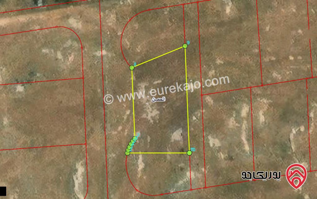 قطعة ارض جبلية ومطلة مساحة 867م للبيع في اربد - الحصن 