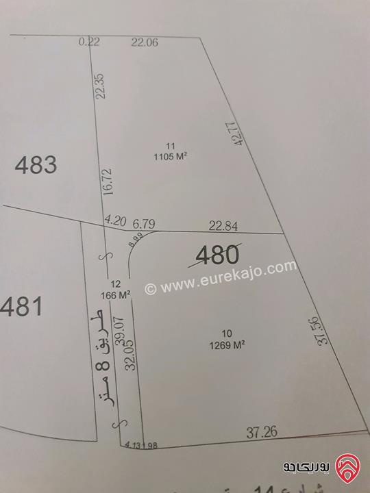 أرض مساحة 1 دونم و 300 متر للبيع في عمان - مرج الحمام الظهير