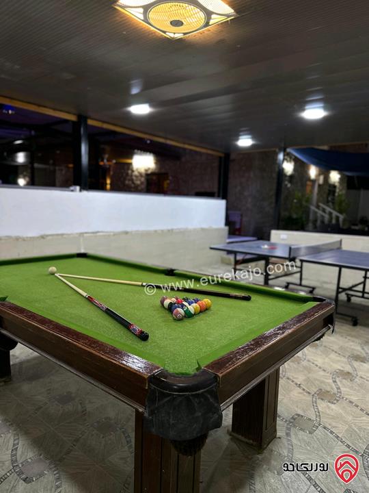 شاليه مساحة الأرض 650م والبناء 200م للبيع في البحر الميت - الروضة نزول العدسية