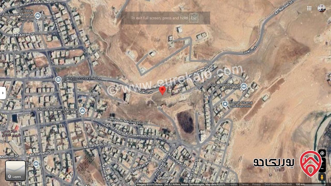 أرض مساحة 502.8م² للبيع في طبربور – عمان بسعر مغرٍ وجاهزة للبناء