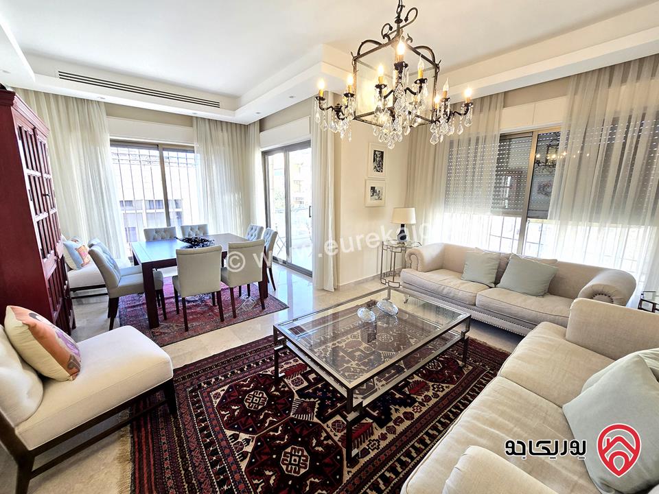 شقة مفروشة فخمة طابق ثاني مساحة 180م للايجار في جبل عمان 