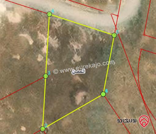 ارض 912م للبيع في اربد - من اراضي الحصن ضمن حوض خلايا وادي العين 