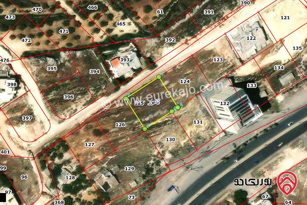 قطعة ارض مساحة 1 دونم و 20م للبيع فى عمان - منطقة ناعور - خلف قاعة بانوراما مباشرة - طريق البحر الميت 