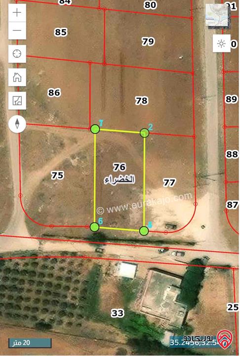 قطعة ارض مساحة 1 دونم سكن ب للبيع في عمان - ام العمد - الخضراء