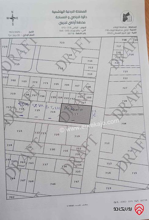 ارض مميزة مساحة 5 دونم للبيع في منطقة الازرق على الشارع الرئيسي - موقع استثماري نادر