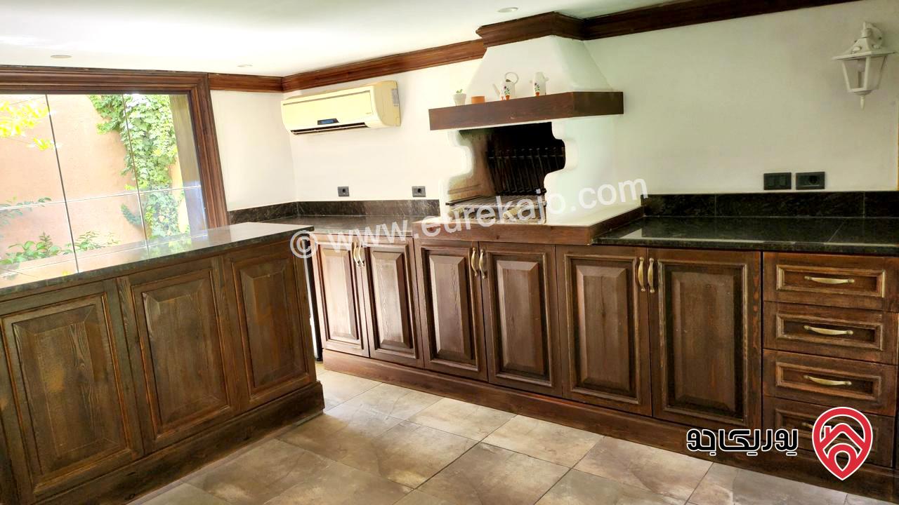 شقة أرضية مفروشة دوبلكس مساحة 250م مع مسبح للايجار في عمان - عبدون