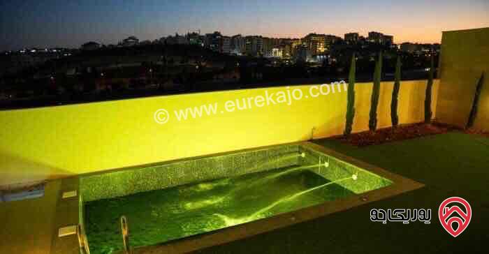 شقة شبه ارضي فاخرة مساحة 210م داخلي و 150م خارجي للايجار في عمان - طريق المطار 