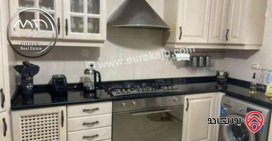 شقة شبه ارضي مفروشة للايجار في عمان - الصويفية مساحة 180م مع ترس 120م تشطيبات و فرش سوبر ديلوكس