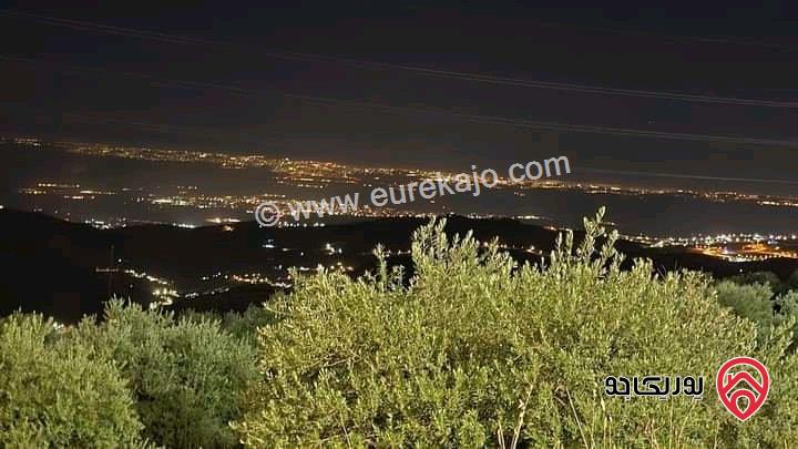 قطعة ارض مساحة 4 دونم للبيع في ماحص مطلة على جبال السلط وجبال فلسطين