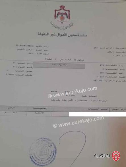 قطعة ارض مساحة 511م للبيع في عمان - جاوا قرية نافع