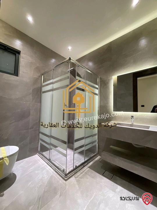 شقة جديدة لم تسكن طابق شبه أرضي مساحة 165م داخلي و 180م خارجي للايجار في عمان - حي الصحابة