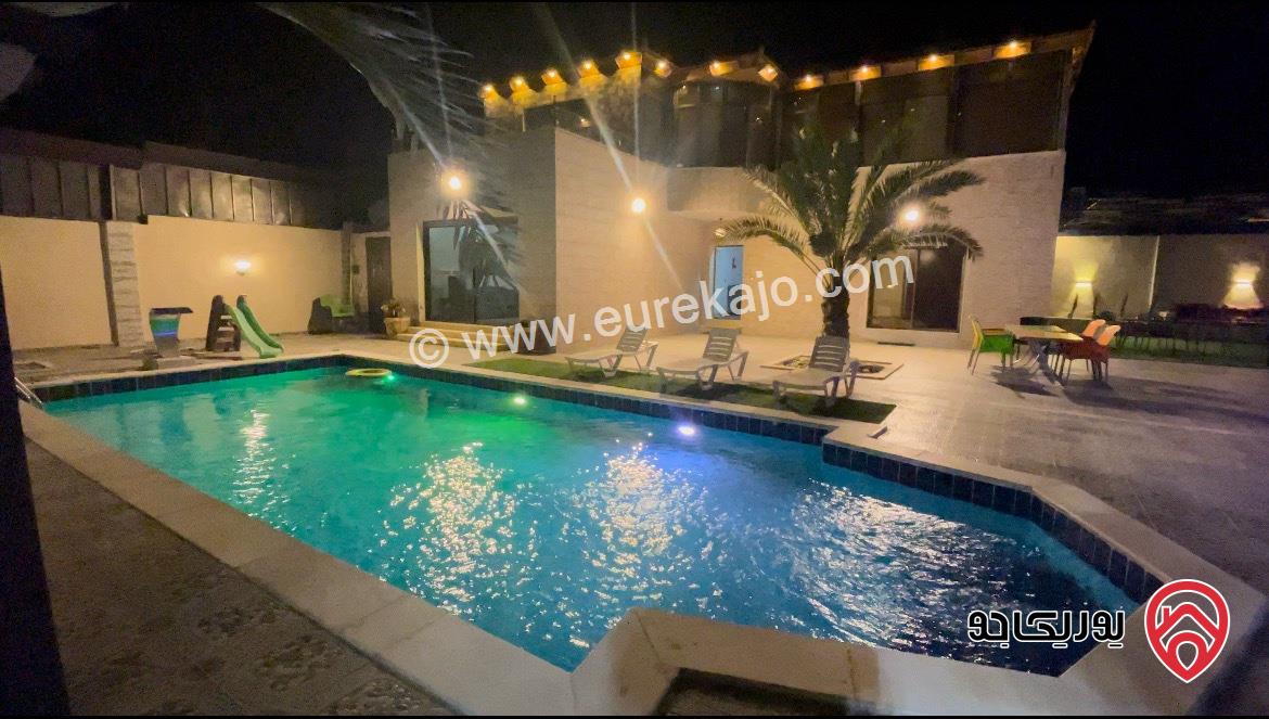 شاليه مساحة البناء 170م والأرض 530م للبيع في البحر الميت - جوفة الكفرين