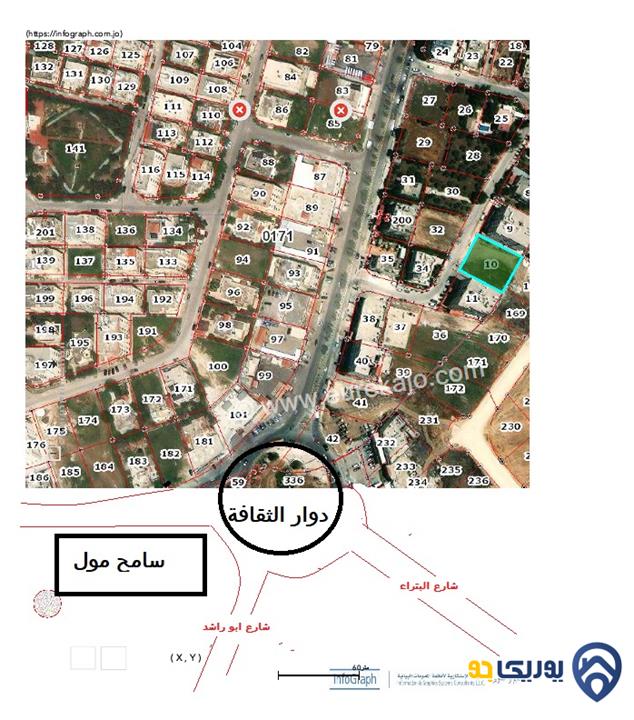 ارض للبيع اربد دوار الثقافة حوض قروق الجنوبي اليرموك قطعة رقم 10 من المالك مباشرة