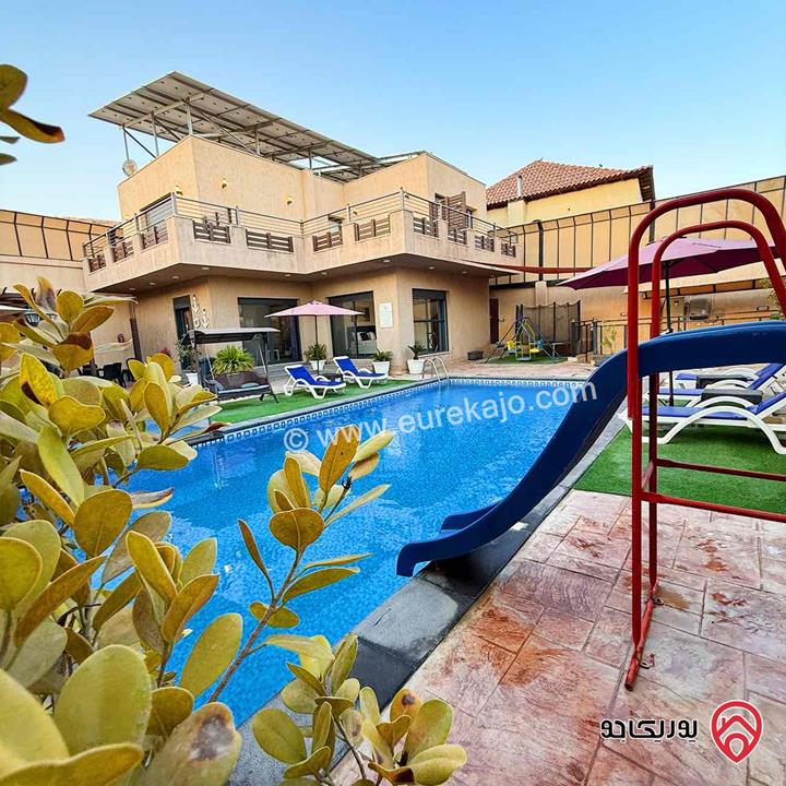 شاليه/مزرعة مساحة الأرض 400م والبناء 200م للبيع في البحر الميت - جوفة الكفرين