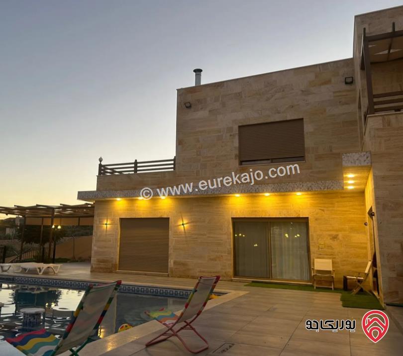 مزرعة مساحة الأرض 3500م والبناء 160م للبيع في جرش - دحل