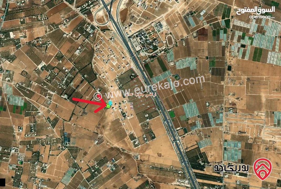 قطعة ارض مساحة 498م للبيع من أراضي جنوب عمان - الطنيب واجهة على الشارع منطقة فلل ومطلة على جامعة الاسراء