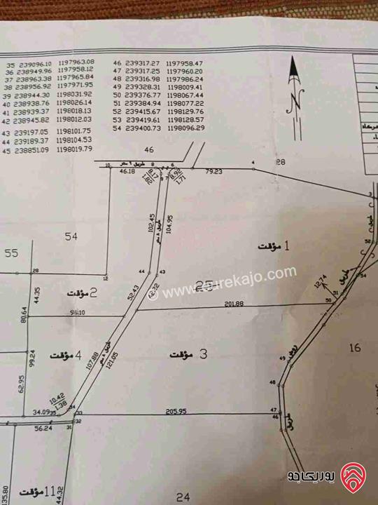 قطعة أرض مساحة 12 دونم للبيع من المالك من اراضي جرش قفقفا 