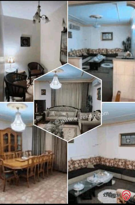 شقة مفروشة طابق أول مساحة 200م للبيع في اربد شمال مسجد سامراء