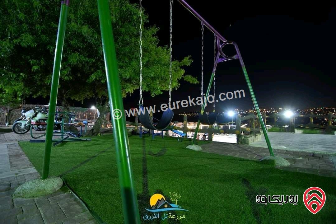مزرعة مساحة الأرض 8 دونم و 180م بناء للبيع في السلط - نقب الدبور