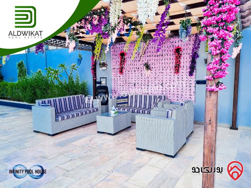 شاليه للبيع في البحر الميت - الرامة قرب منتجع البحيرة مساحة البناء 252م مساحة الارض 705م