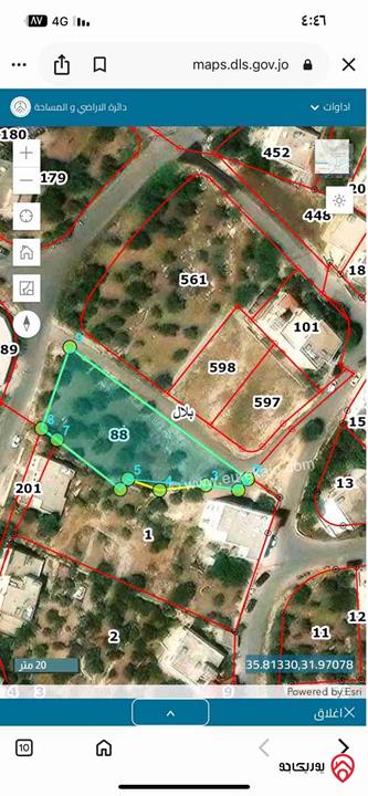 قطعة أرض مساحة 1200م للبيع في عمان - بدر الجديدة