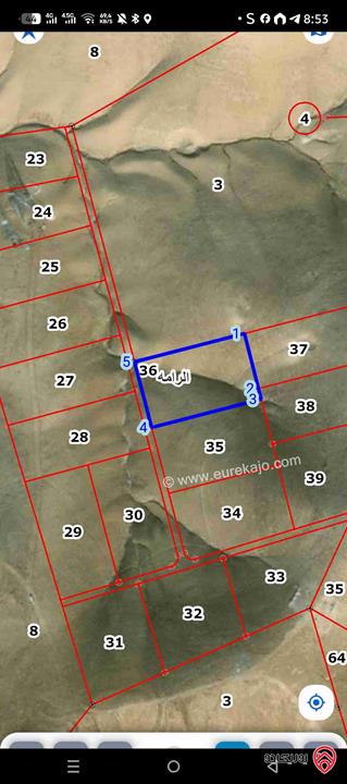 أرض مساحة 9دونم للبيع في جنوب عمان قرية الرامه