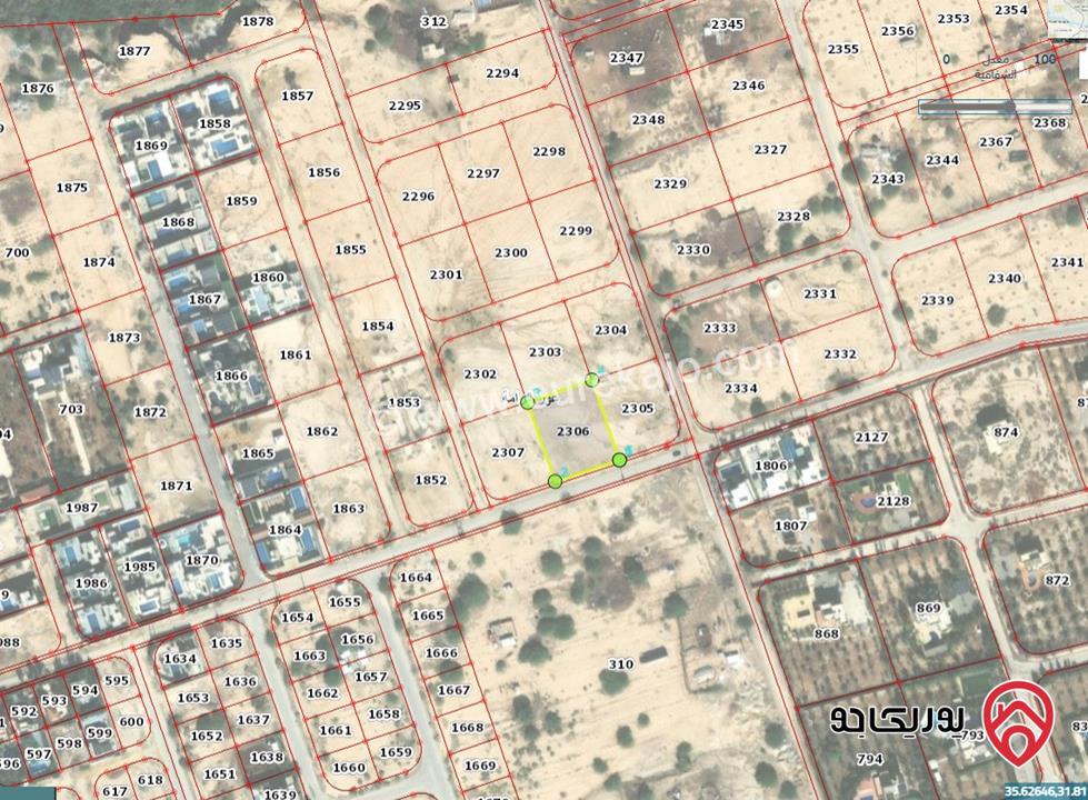 قطعة أرض مساحة 2000م للبيع في البحر الميت - أراضي الشونة الجنوبية الرامة