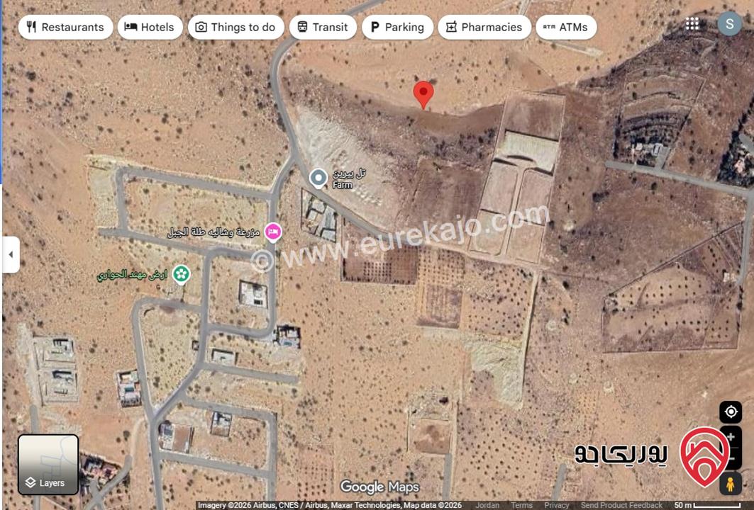 من المالك قطعة أرض زراعية مساحة 3 دونم و 400م للبيع من اراضي الزرقاء - قرية بيرين - حوض تلعة حامد