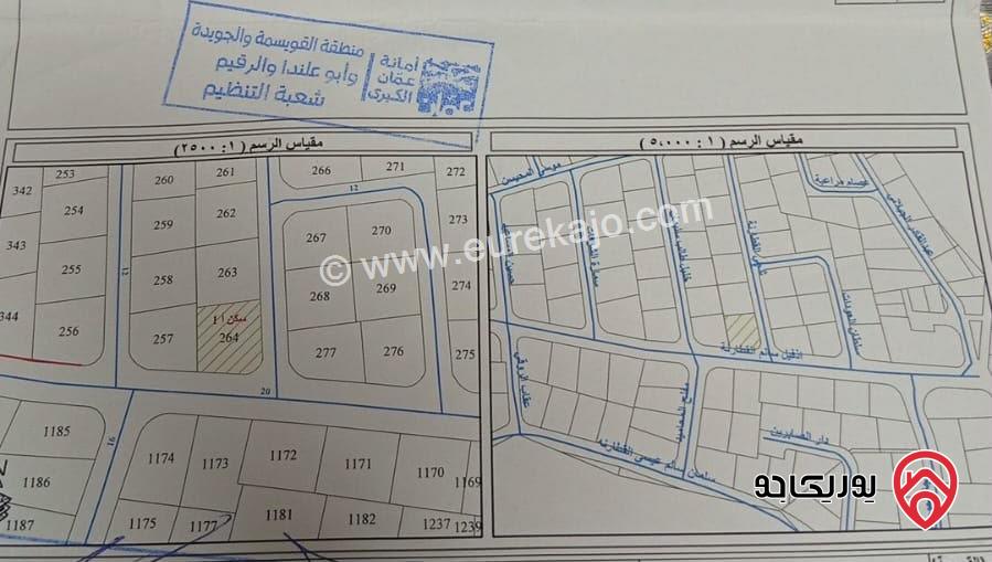 أرض مساحة 985م للبيع في عمان - الجويدة